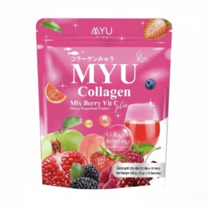 MYU Collagen Dietary Supplements Mixed Berry Vit C Plus Bright Skin No Sugar