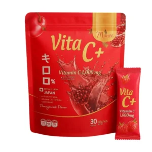 Manee Vita C+ Vitamin C 1000mg Glutathione – 30 Sachets Skin Brightening & Immune Support Thailand